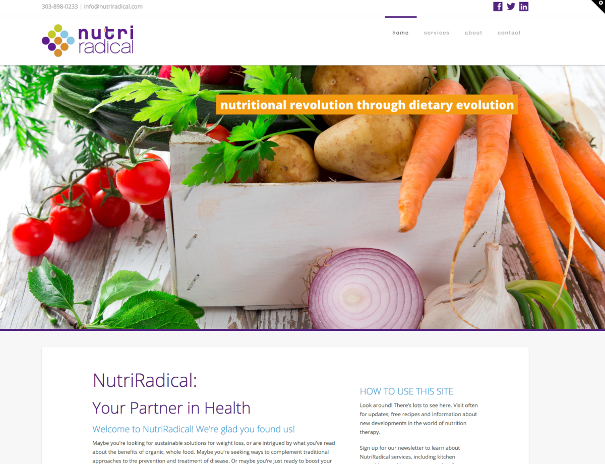 NutriRadical website